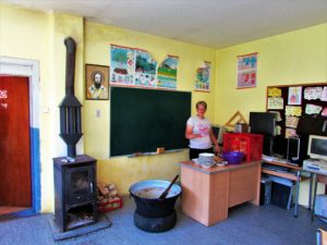 Učionica u školi u Donjoj Trešnjici, u kojoj su nas poslužili domaćini