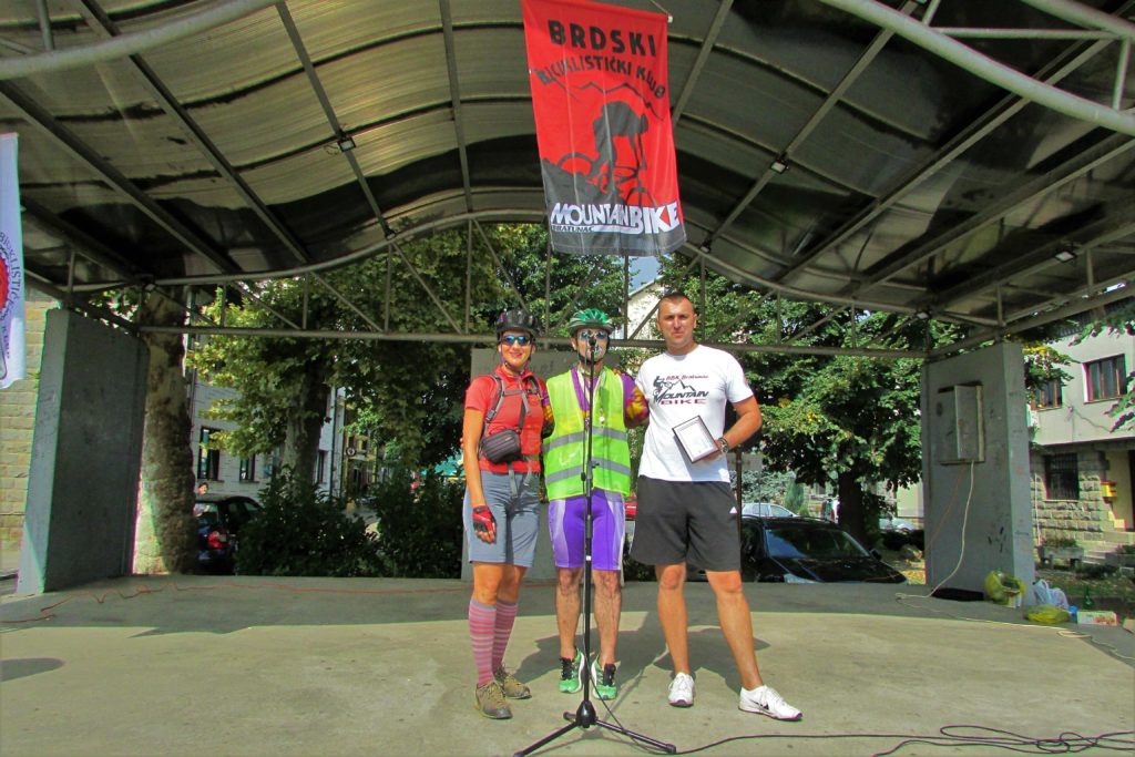 Perica Kuzman - predsednik Bbk Bratunac, Miki - promoter Ljubovijske biciklijade, i moja malenkost